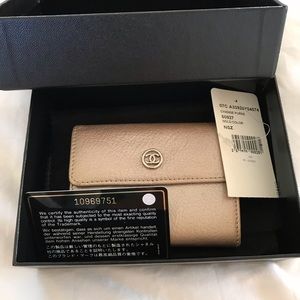 Gold chanel wallet